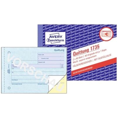 Avery 1735 Ricevuta 1 pezzo Gelb, 1 Pezzo Avery 1735 Ricevuta 1 pezzo Gelb, 1 Pezzo
