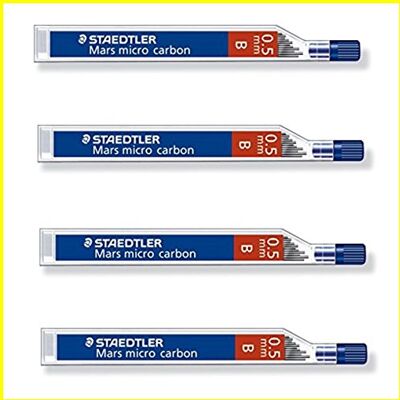 Staedtler Mars Micro Carbon 250 0,5 mm B Ricariche per matita 4 tubi/confezioni (48 cavi) B Staedtler Mars Micro Carbon 250 0,5 mm B Ricariche per matita 4 tubi/confezioni (48 cavi) B
