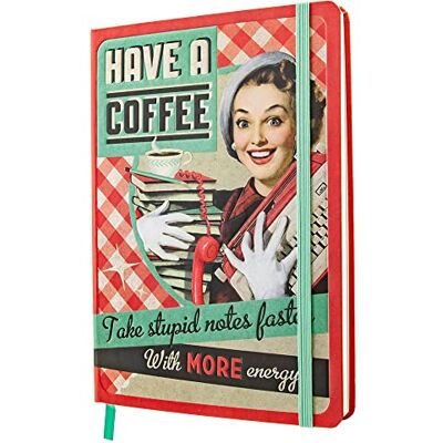 Nostalgic , Art Taccuino retrò a puntini, Say it 50's Have A Coffee Idea regalo per amanti del caffè, Bullet Journal dotted, Design vintage, A5 Nostalgic , Art Taccuino retrò a puntini, Say it 50's Have A Coffee Idea regalo per amanti del caffè, Bullet Journal dotted, Design vintage, A5