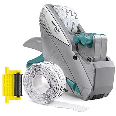 Meto Classic L Set di prezzi, prezzo base (2 righe, 19 cifre per etichette da 32 x 19 mm, pronto per l'uso), 1 identificatore manuale Meto Classic L Set di prezzi, prezzo base (2 righe, 19 cifre per etichette da 32 x 19 mm, pronto per l'uso), 1 identificatore manuale
