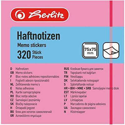 herlitz Blocco note 75 X 75 mm, 320 fogli, Neon Orange herlitz Blocco note 75 X 75 mm, 320 fogli, Neon Orange
