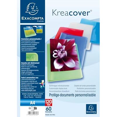 Exacompta Rif, 5769E Confezione di 5 protezioni per documenti Kreacover Chromaline 60 buste in cristallo liscio 120 viste per A4 Dim 24 x 32 cm Copertina in Polypro semirigida 5 colori Exacompta Rif, 5769E Confezione di 5 protezioni per documenti Kreacover Chromaline 60 buste in cristallo liscio 120 viste per A4 Dim 24 x 32 cm Copertina in Polypro semirigida 5 colori