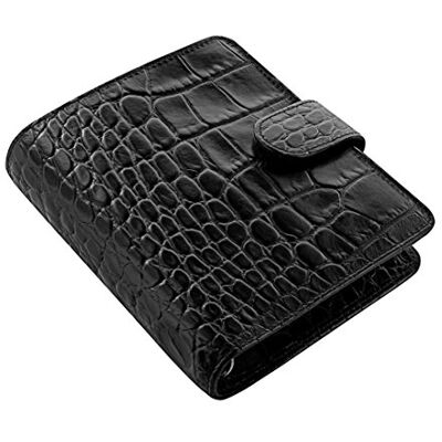 Filofax L026074 Agenda Vitello A7 Calendario Classic Croc Pocket, 19 mm, Nero Filofax L026074 Agenda Vitello A7 Calendario Classic Croc Pocket, 19 mm, Nero