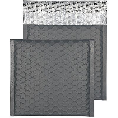 Blake Colour Packaging 165 x 165 mm 70 Mu Busta a bolle opaca metallica Stacca e sigilla () Grigio grafite, Confezione da 500 Blake Colour Packaging 165 x 165 mm 70 Mu Busta a bolle opaca metallica Stacca e sigilla () Grigio grafite, Confezione da 500