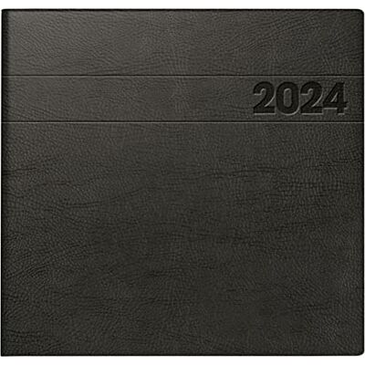 BRUNNEN Agenda settimanale modello 766 2024, 2 pagine = 1 settimana, formato foglio: 21 x 20,5 cm, nero BRUNNEN Agenda settimanale modello 766 2024, 2 pagine = 1 settimana, formato foglio: 21 x 20,5 cm, nero