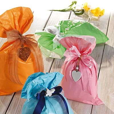 Favorit 100 Buste Regalo di Colore Azzurro Pastello, Formato 25x40 cm Favorit 100 Buste Regalo di Colore Azzurro Pastello, Formato 25x40 cm