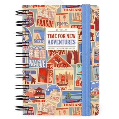Legami Agenda Giornaliera Spiralata Small, 12 Mesi, Diario da Gennaio 2025 a Dicembre 2025, Planner Pieghevole 2025/2026, Chiusura a Elastico, Taschina Finale, Rubrica, 8.5 x 13 cm, Travel Stickers Legami Agenda Giornaliera Spiralata Small, 12 Mesi, Diario da Gennaio 2025 a Dicembre 2025, Planner Pieghevole 2025/2026, Chiusura a Elastico, Taschina Finale, Rubrica, 8.5 x 13 cm, Travel Stickers