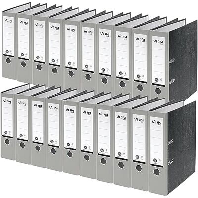 Leitz VON 10530085 Cartella A4, 100% carta riciclata, larghezza dorso 80 mm, di , per 600 fogli, certificato Blue Angel & FSC, per scuola, studio e casa, grigio, confezione da 20 Leitz VON 10530085 Cartella A4, 100% carta riciclata, larghezza dorso 80 mm, di , per 600 fogli, certificato Blue Angel & FSC, per scuola, studio e casa, grigio, confezione da 20