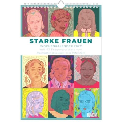 DUMONT Starke Frauen 2027: Wandkalender 21x29,7 cm mit 53 illustrierten Frauenporträts und Biografien und Platz für Notizen DUMONT Starke Frauen 2027: Wandkalender 21x29,7 cm mit 53 illustrierten Frauenporträts und Biografien und Platz für Notizen