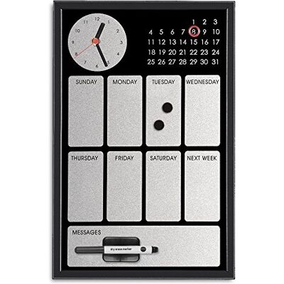 Bi-Office Easy Black Settimanale Orologio, 30x45, Nero Bi-Office Easy Black Settimanale Orologio, 30x45, Nero