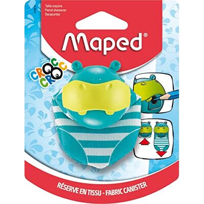 Maped Temperamatite Croc Croc Hippo Temperamatite Serbatoio Ippopotamo Riserva Estensibile in Tessuto Valvola Funzione Clean Maped Temperamatite Croc Croc Hippo Temperamatite Serbatoio Ippopotamo Riserva Estensibile in Tessuto Valvola Funzione Clean