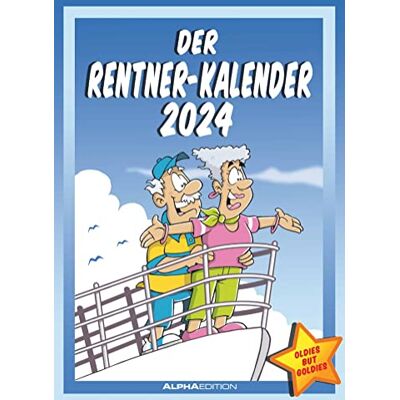 Alpha Der Rentner-Kalender 2024 Bild-Kalender 23,7x34 cm mit lustigen Cartoons Humor-Kalender Comic Wandkalender mit Platz für Notizen Alpha Der Rentner-Kalender 2024 Bild-Kalender 23,7x34 cm mit lustigen Cartoons Humor-Kalender Comic Wandkalender mit Platz für Notizen