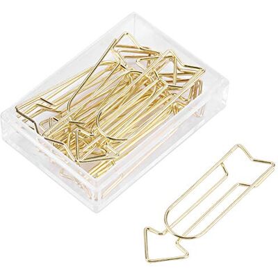 Hztyyier Fermacarte Dorati Clip Metallo a Freccia, Metallo Clip per Documenti Organizzazione Documenti personali for Ufficio Scuola Hztyyier Fermacarte Dorati Clip Metallo a Freccia, Metallo Clip per Documenti Organizzazione Documenti personali for Ufficio Scuola