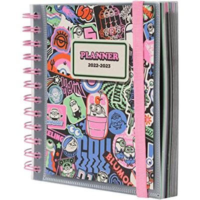 Grupo Erik : Diario Scuola 2022 2023 Minions, diario scolastico giornaliero con 11 mesi, 16x14cm, ideale come minions gadget, diario scuola 2022 2023 elementari o diario scuola 2022 2023 medie Grupo Erik : Diario Scuola 2022 2023 Minions, diario scolastico giornaliero con 11 mesi, 16x14cm, ideale come minions gadget, diario scuola 2022 2023 elementari o diario scuola 2022 2023 medie