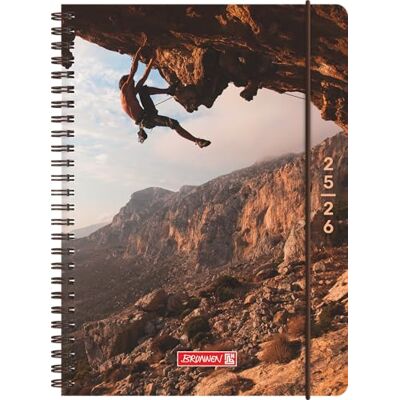 BRUNNEN Diario scolastico (2025/2026) "Cliffhanger", 2 pagine = 1 settimana, A5, 208 pagine, busta in PP, multicolore BRUNNEN Diario scolastico (2025/2026) "Cliffhanger", 2 pagine = 1 settimana, A5, 208 pagine, busta in PP, multicolore