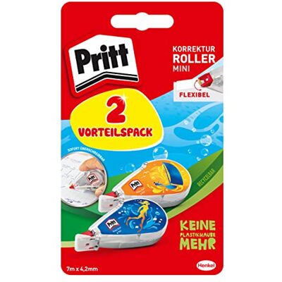 Pritt Rullo 9H PRB22 Rullo di correzione Flex Design, mini formato, nastro di correzione di alta qualità, con punta flessibile, larghezza cinturino: 4,2 mm, lunghezza cinturino: 7 m, 9H PRB22 Pritt Rullo 9H PRB22 Rullo di correzione Flex Design, mini formato, nastro di correzione di alta qualità, con punta flessibile, larghezza cinturino: 4,2 mm, lunghezza cinturino: 7 m, 9H PRB22