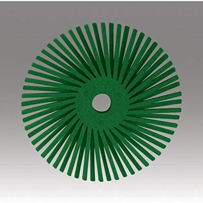 3M scotch-brite (TM) (TM) Roloc Radial Bristle Disc, Ceramic, 25000 rpm, 3 diameter, 50 Grit, verde (confezione da 10) 3M scotch-brite (TM) (TM) Roloc Radial Bristle Disc, Ceramic, 25000 rpm, 3 diameter, 50 Grit, verde (confezione da 10)