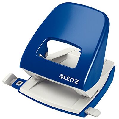 Leitz Pratica Perforatrice da Ufficio, Capacità fino a 30 Fogli, Blu, Metallo, Guida di Arresto con Barra di Selezione del Formato, Gamma NeXXt, Leitz Pratica Perforatrice da Ufficio, Capacità fino a 30 Fogli, Blu, Metallo, Guida di Arresto con Barra di Selezione del Formato, Gamma NeXXt,