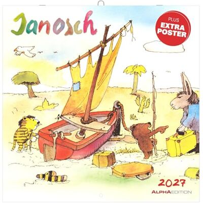 Alpha Janosch 2027: Wandkalender 30x30 cm (30x60 cm geöffnet) mit Notizkalendarium, 12 Illustrationen und Extra Poster Alpha Janosch 2027: Wandkalender 30x30 cm (30x60 cm geöffnet) mit Notizkalendarium, 12 Illustrationen und Extra Poster