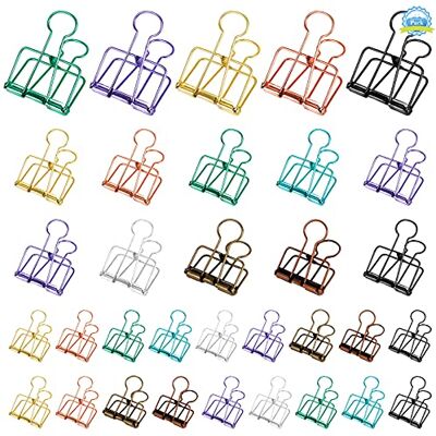 NAILAO Fermagli per Carta 33 Pezzi Clip per Rilegatura in Metallo 3 Dimensioni Clip per Carta a Coda Lunga Cava per Note Carta da Lettere Fatture Foto Forniture per Ufficio Colore Casuale NAILAO Fermagli per Carta 33 Pezzi Clip per Rilegatura in Metallo 3 Dimensioni Clip per Carta a Coda Lunga Cava per Note Carta da Lettere Fatture Foto Forniture per Ufficio Colore Casuale