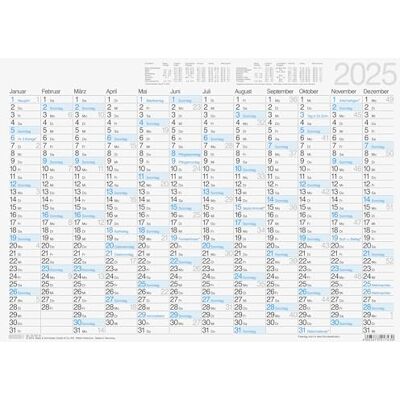 BRUNNEN Calendario da tavola (2025), 1 pagina = 12 mesi, A3 orizzontale BRUNNEN Calendario da tavola (2025), 1 pagina = 12 mesi, A3 orizzontale