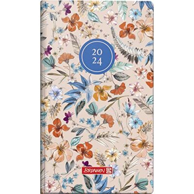 BRUNNEN Agenda settimanale "Botanical" modello 756 2024, 2 pagine = 1 settimana formato foglio: 8,7 x 15,3 cm, multicolore BRUNNEN Agenda settimanale "Botanical" modello 756 2024, 2 pagine = 1 settimana formato foglio: 8,7 x 15,3 cm, multicolore