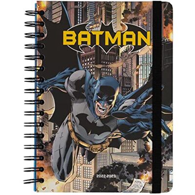 Grupo Erik : Diario Scuola 2022-2023 Batman, agenda settimanale A5, 14,8x21cm, 12 mesi, ideale come diario ragazzo, diario comics, agenda università 2022 2023, diario scuole medie e superiori Grupo Erik : Diario Scuola 2022-2023 Batman, agenda settimanale A5, 14,8x21cm, 12 mesi, ideale come diario ragazzo, diario comics, agenda università 2022 2023, diario scuole medie e superiori
