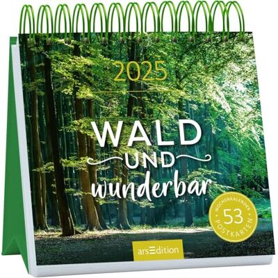 Ars Edition Postkartenkalender Wald und wunderbar 2025: Wochenkalender 2025, 53 Postkarten für Ruhe und innere Stärke Ars Edition Postkartenkalender Wald und wunderbar 2025: Wochenkalender 2025, 53 Postkarten für Ruhe und innere Stärke