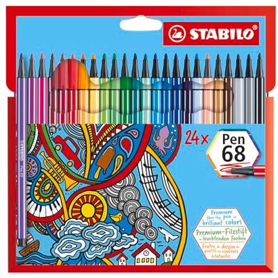 STABILO Pen 68 Penna Felt Multicolore 24 pezzi - Penna STABILO Pen 68 Penna Felt Multicolore 24 pezzi - Penna