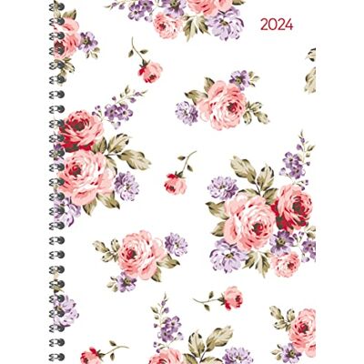 Alpha Agenda Settimanale Ladytimer Spiralata 2024, 15x21 cm, ROSES, 128 pagine Alpha Agenda Settimanale Ladytimer Spiralata 2024, 15x21 cm, ROSES, 128 pagine
