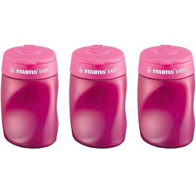 STABILO EASYtemperino Temperamatite Ergonomico per Destrimani Confezione da 3 Rosa STABILO EASYtemperino Temperamatite Ergonomico per Destrimani Confezione da 3 Rosa