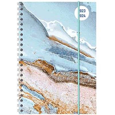 Alpha Diario Agenda Scuola Collegetimer 2023/2024, Settimanale, Spiralata, 15x21 cm, Blue Marble, 224 Pagine Alpha Diario Agenda Scuola Collegetimer 2023/2024, Settimanale, Spiralata, 15x21 cm, Blue Marble, 224 Pagine