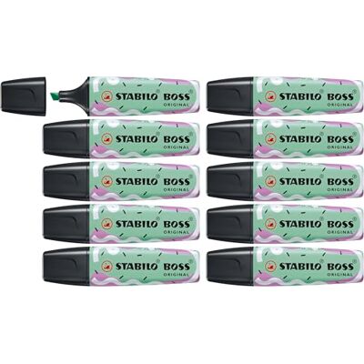 STABILO BOSS ORIGINAL Pastel by Ju Schnee Evidenziatore Confezione da 10 Verde Menta STABILO BOSS ORIGINAL Pastel by Ju Schnee Evidenziatore Confezione da 10 Verde Menta