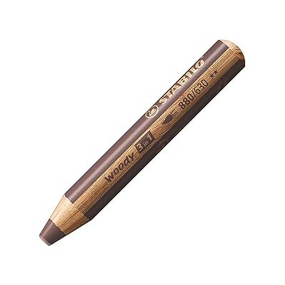 STABILO Woody 3 in 1 - Matita colorata multifunzione - Marrone - Matite colorate STABILO Woody 3 in 1 - Matita colorata multifunzione - Marrone - Matite colorate