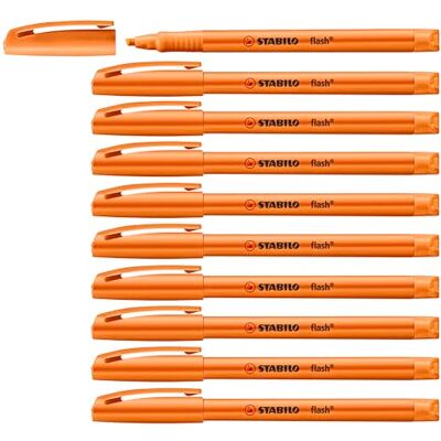 STABILO flash Evidenziatore Confezione da 10 Arancio STABILO flash Evidenziatore Confezione da 10 Arancio