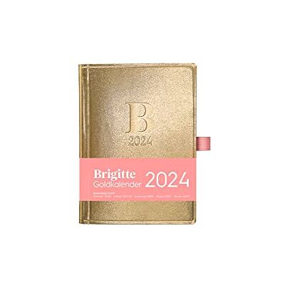 DUMONT Brigitte Gold Agenda 2024 libro e agenda tascabile, formato A4 (29,7 x 21 cm), calendario mensile DUMONT Brigitte Gold Agenda 2024 libro e agenda tascabile, formato A4 (29,7 x 21 cm), calendario mensile