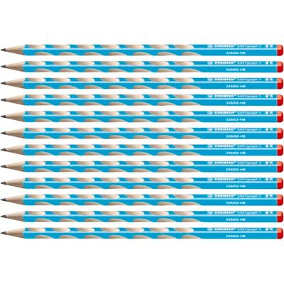 STABILO EASYgraph S Matita Ergonomica triangolare Sottile per Destrimani Azzurro Confezione da 12 Gradazione HB STABILO EASYgraph S Matita Ergonomica triangolare Sottile per Destrimani Azzurro Confezione da 12 Gradazione HB