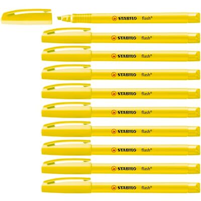 STABILO flash Evidenziatore Confezione da 10 Giallo STABILO flash Evidenziatore Confezione da 10 Giallo