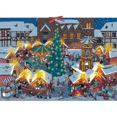 Desnitskaya, Anna Auf dem Weihnachtsmarkt Adventskalender: mit 24 Klapptürchen Desnitskaya, Anna Auf dem Weihnachtsmarkt Adventskalender: mit 24 Klapptürchen