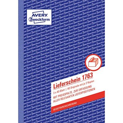 Avery duplicato Lieferschein mit Preisspalte" Avery duplicato Lieferschein mit Preisspalte"