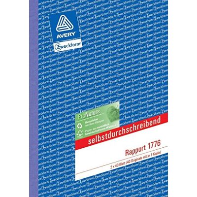 Avery Rapport (A5 Carta copiativa, 2 x 40 fogli) bianco/giallo Avery Rapport (A5 Carta copiativa, 2 x 40 fogli) bianco/giallo