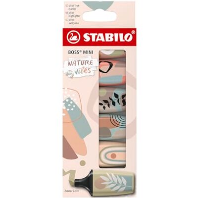 STABILO BOSS MINI Naturevibes Evidenziatore Astuccio da 6 Colori assortiti STABILO BOSS MINI Naturevibes Evidenziatore Astuccio da 6 Colori assortiti
