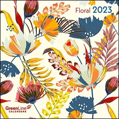 Greenline Calendario da muro 2023 Floral, 12 mesi, 30 x 30 cm Greenline Calendario da muro 2023 Floral, 12 mesi, 30 x 30 cm