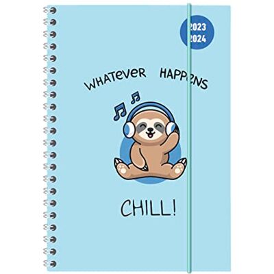 Alpha Diario Agenda Scuola Collegetimer 2023/2024, Settimanale, Spiralata, 15x21 cm, Chill, 224 Pagine Alpha Diario Agenda Scuola Collegetimer 2023/2024, Settimanale, Spiralata, 15x21 cm, Chill, 224 Pagine