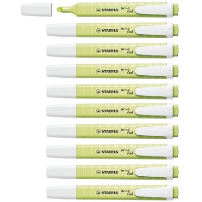STABILO swing cool Pastel Evidenziatore Confezione da 10 Lime STABILO swing cool Pastel Evidenziatore Confezione da 10 Lime