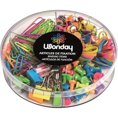 SAFETOOL Assortimento di fissaggio – 80 graffette 28 mm, 25 graffette giganti, 150 puntine, 40 pins, 10 pinze a doppia clip, 15 g di elastici assortiti SAFETOOL Assortimento di fissaggio – 80 graffette 28 mm, 25 graffette giganti, 150 puntine, 40 pins, 10 pinze a doppia clip, 15 g di elastici assortiti