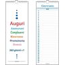 calendari.it Calendario da muro Perpetuo Compleanni Scadenze Anniversari Ricorrenze Eventi Famiglia in Italiano (15x42)