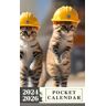 Barlow, Marilyn Pocket Calendar 2024 2026 With Moon Phase: Three-Year Monthly Planner for Purse , 36 Months from January 2024 to December 2026   Kittens   Construction workers