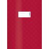 HERMA Copertina per quaderni, formato A4, con etichetta per iscritti, in plastica resistente e lavabile, per scuola, confezione da 10, colore: Rubino