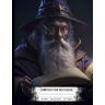 Dyer, Bella Composition Notebook College Ruled: Mysterious Old Wizard with Magical Book, Realistic and Detailed, 4K Resolution, Half Body Visible, Ideal for Writing, Size 8.5x11 Inches, 120 Pages